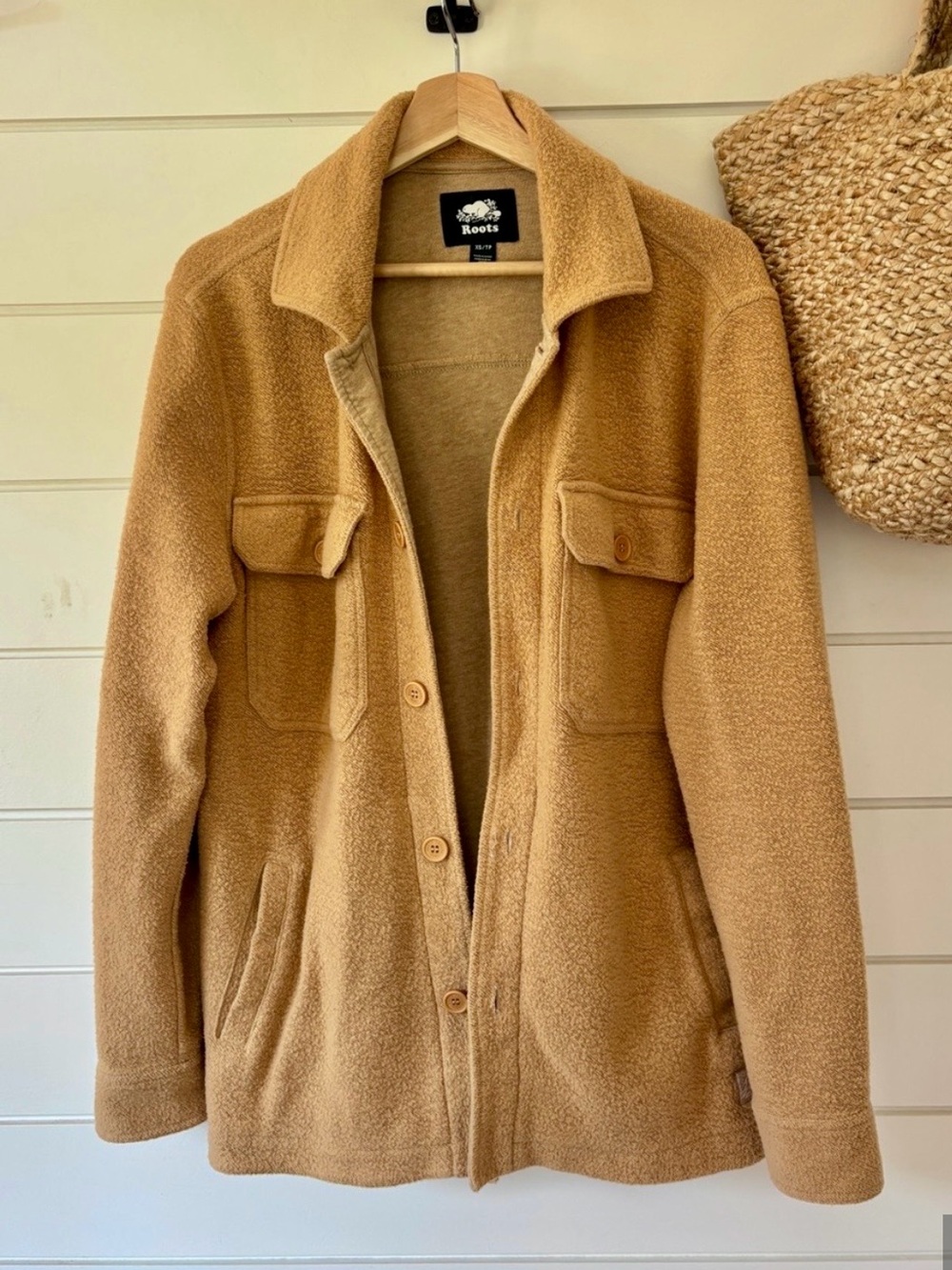 Roots Camel Shacket, Oversized XS (fits up to M/L)